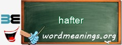 WordMeaning blackboard for hafter